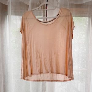 Peach pink Madewell scoop neck tee M